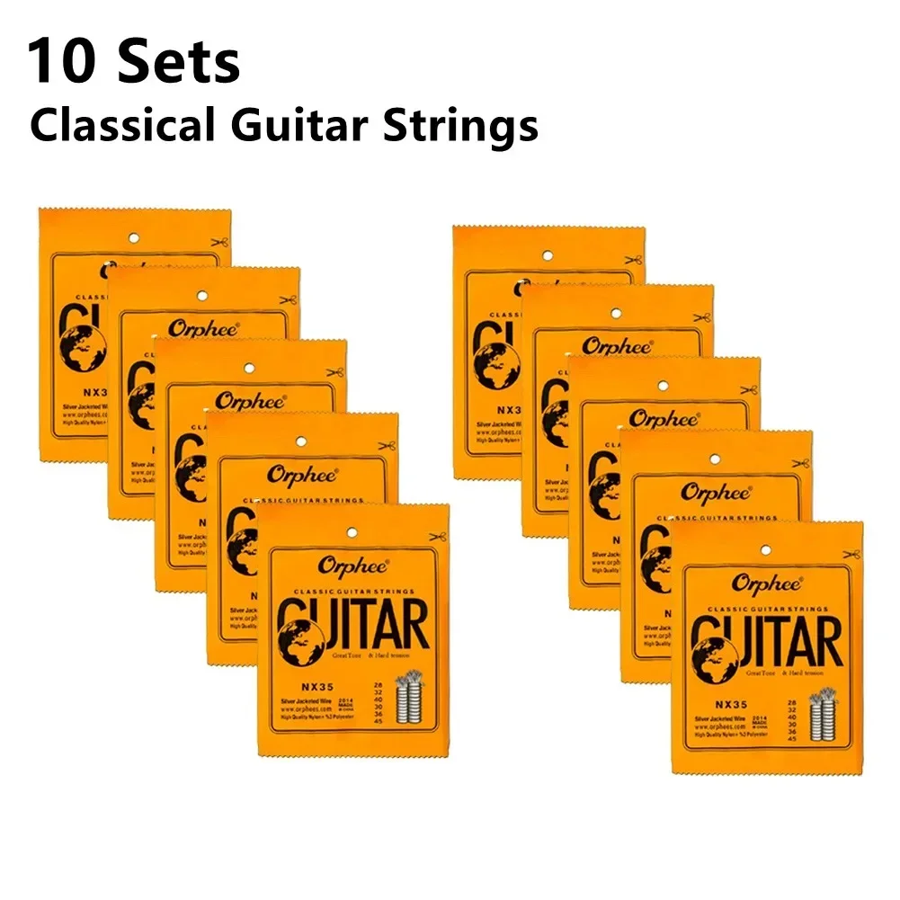 10set Orphee Classic Guitar Strings Nylon Thread Silver Plated Wire Strings Classical Guitar String Guitar Accessories NX35