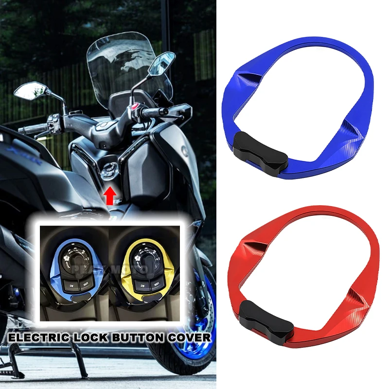 For YAMAHA XMAX300 Xmax300 X-MAX 300 2023 2024 2025 Motorcycle Electric Door Lock Trim Cover Door Striker Lgnition Switch