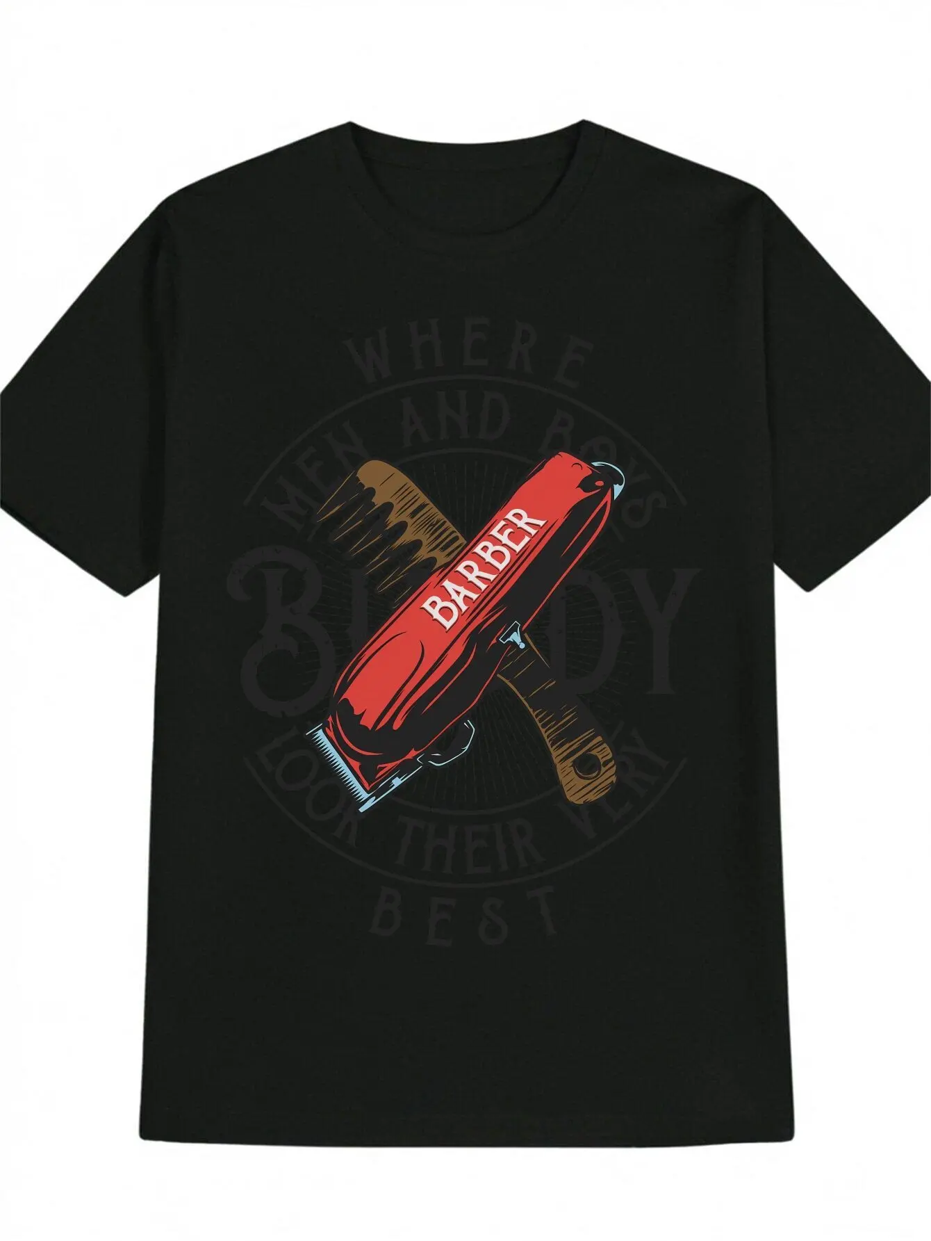 

Men's T-shirts Cotton men where and where do they get the best hairdresser print T-shirts y2k casual O-neck short sleeve uniques