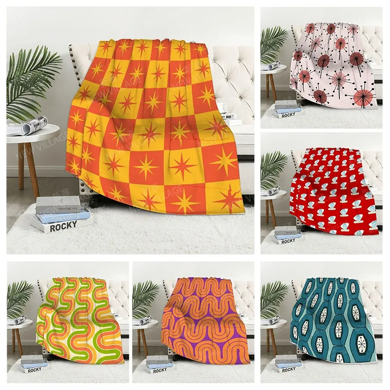 

Plaid sofa for Knee blankets warm winter bed cover throw blanket Decor boho warm fleece Nordic Vintage geometry Soft and hairy