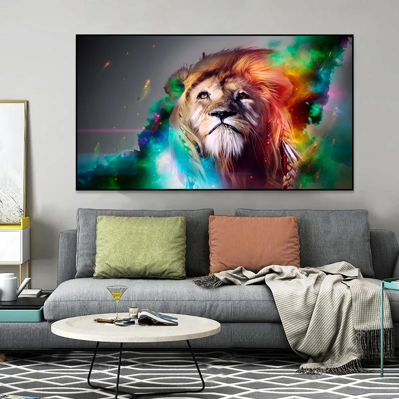 

Abstract Animals Watercolor Painting Canvas Posters and Prints Modern Painting Wall Art Pictures for Living Room Home Decoration