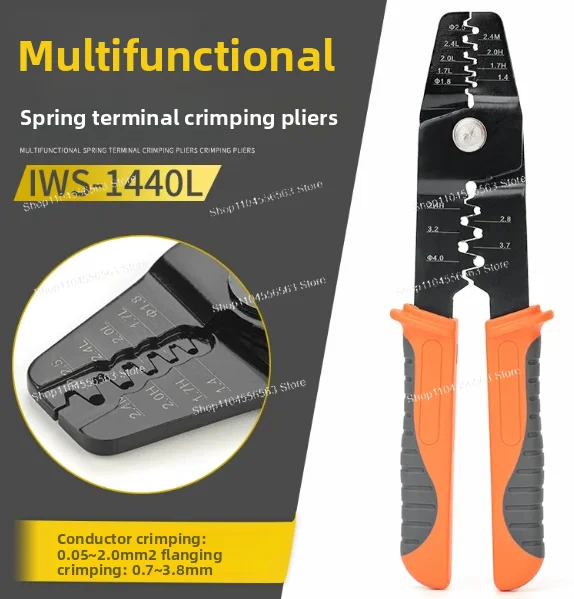 1440L Hand Crimping Pliers, Multi-function Crimper for Auto Connector Male Female Pins, Wiring Harness Terminal Plug Tool