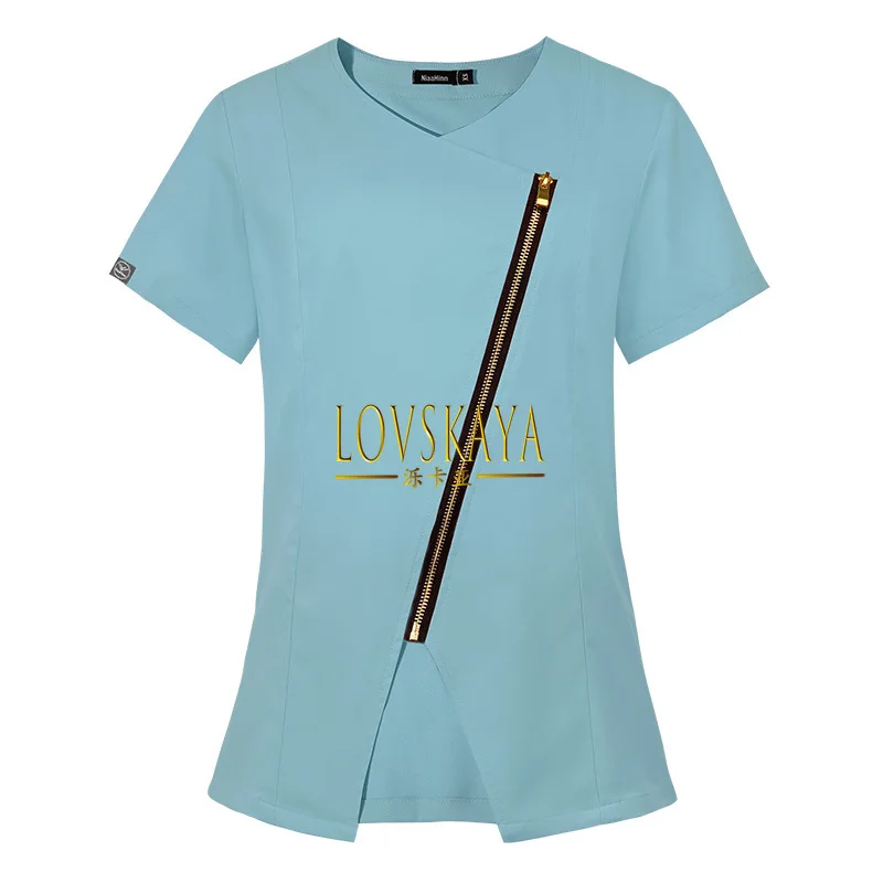 Short sleeved surgical suit female doctor and nurse suit beauty salon work clothes summer brush hand clothes