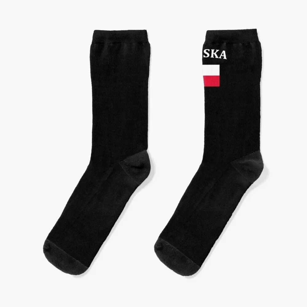 

Polska Poland Polish Flag Socks funny sock happy christmas gift japanese fashion Women's Socks Men's