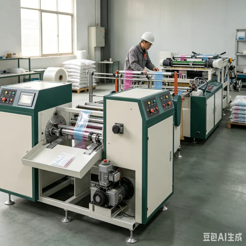 Drawstring Trash Bag Manufacturing Machine Configured With Online Tape Inserting Fully Automatic Production System Line Machiner