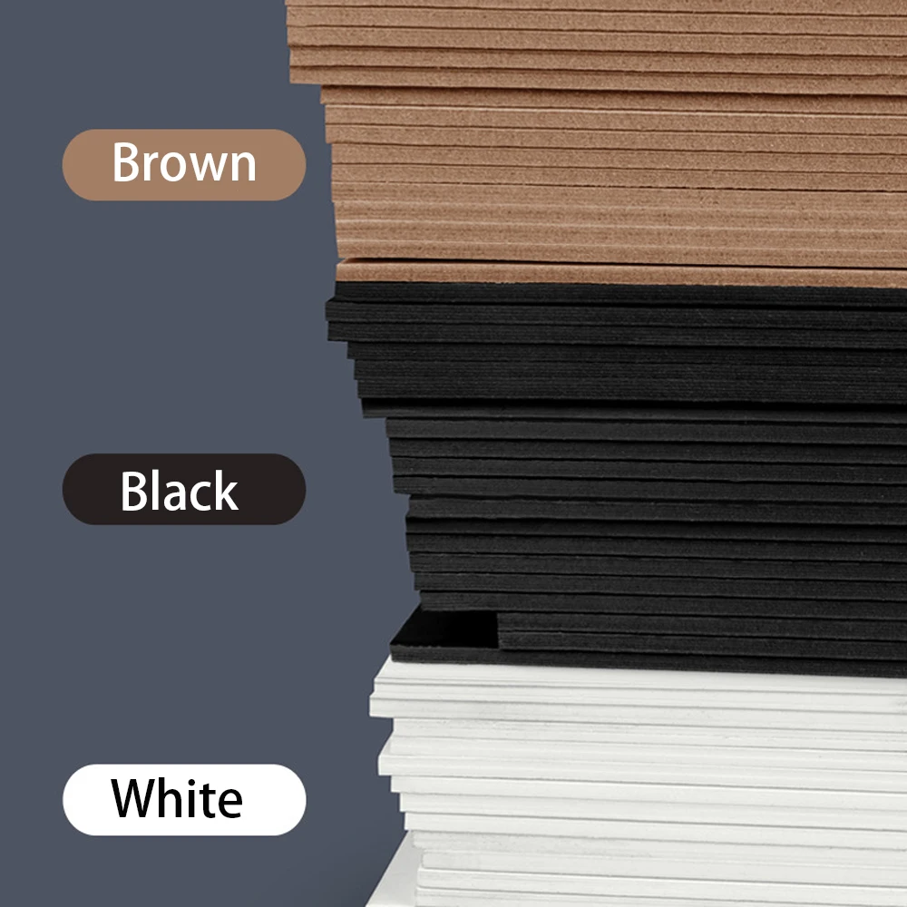 A3/A4 5 Pcs High Quality Hard Kraft Paper DIY Handmake Card Making Craft Paper Thick Paperboard Black/Brown/White Cardboard