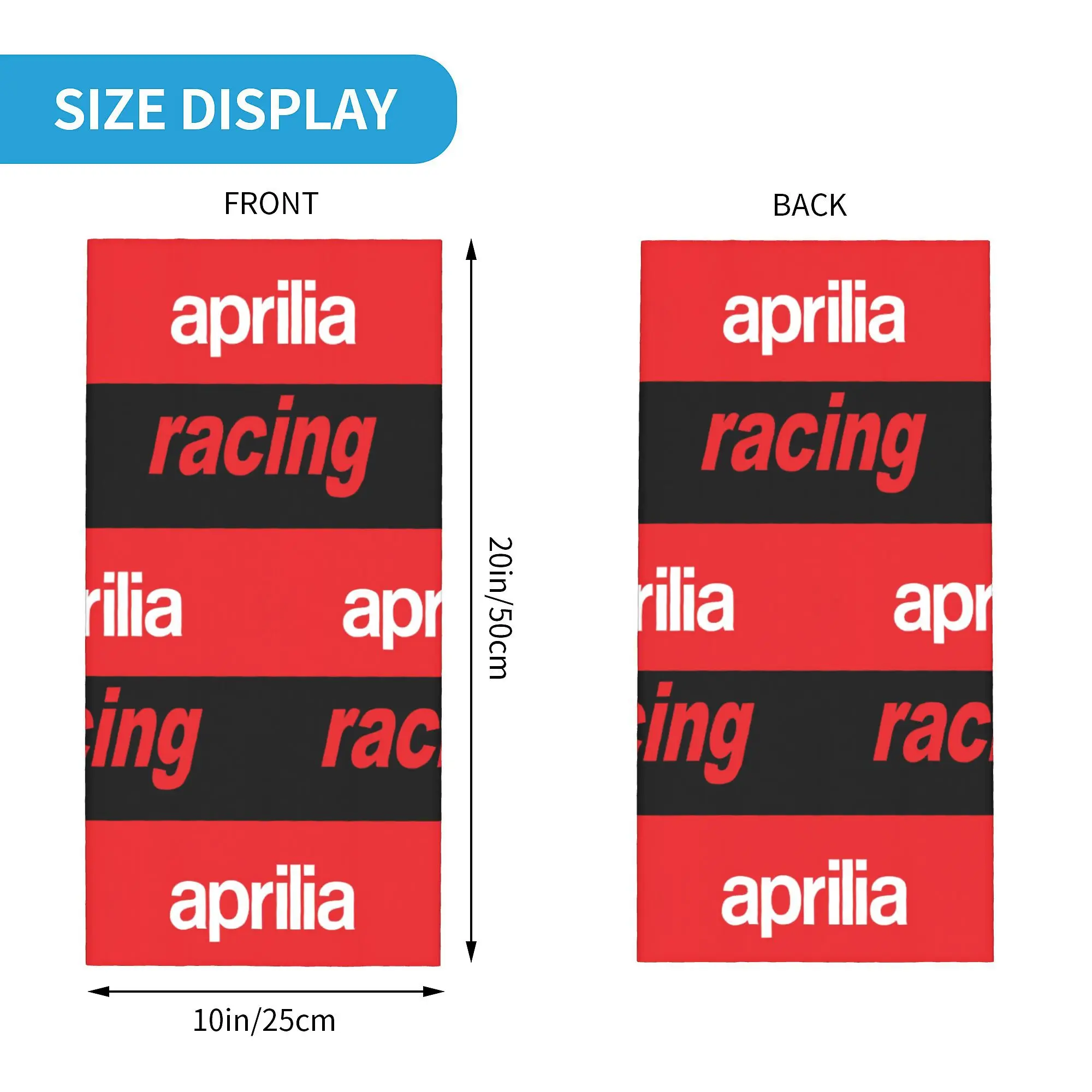 Custom Racing Aprilias Neck Gaiter Women Men Windproof Winter Motocross Motorcycle Bandana Scarf for Ski