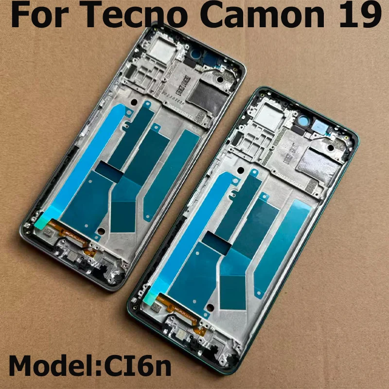 لـ Tecno Camon 19 LCD غطاء الإطار الأمامي الهيكل الأوسط الإسكان الحافة أجزاء إصلاح الهاتف الذكي #2