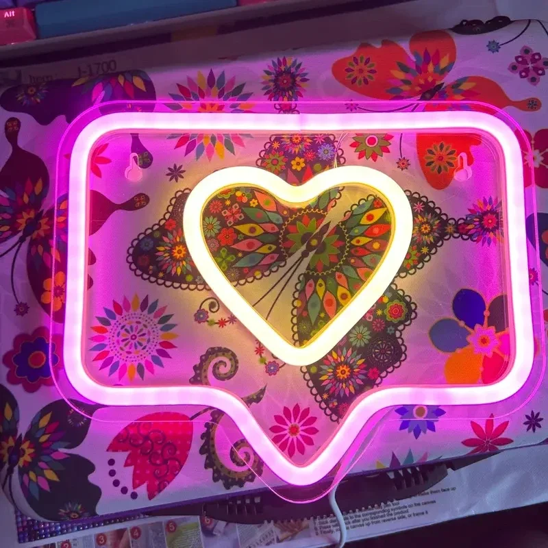 1PC 1pc LED Neon Sign basket Frame Night Lights, 5V USB Power Supply lampada al Neon per la festa del dormitorio della camera da letto di casa