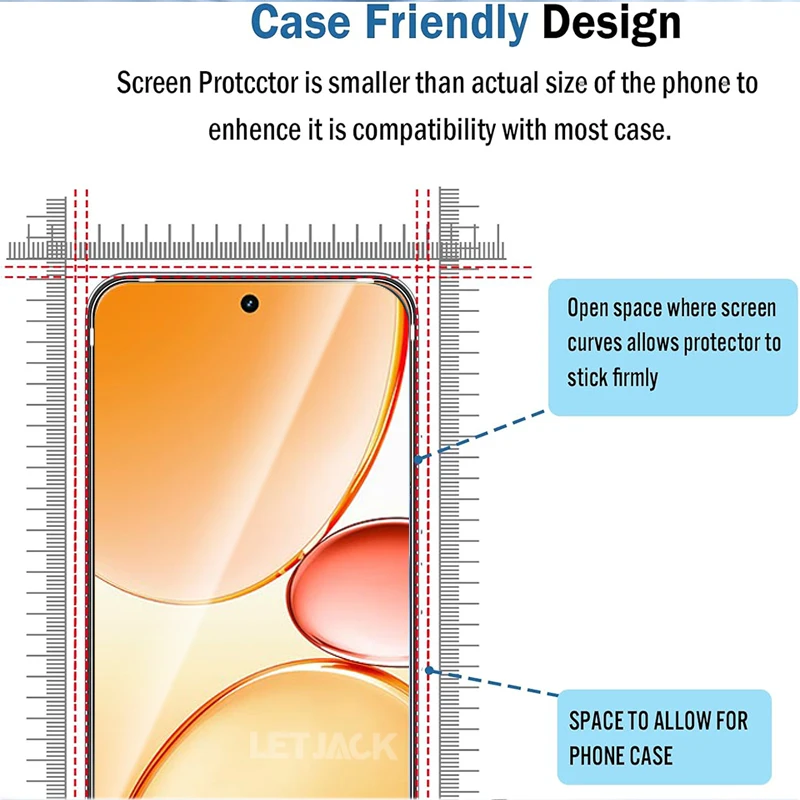 2-4Piece Screen Protector for Realme C85 Pro C75X C75 C73 C71 C67 C65 C55 C35 Note 70T 60X 60 50 High Definition Tempered Glass