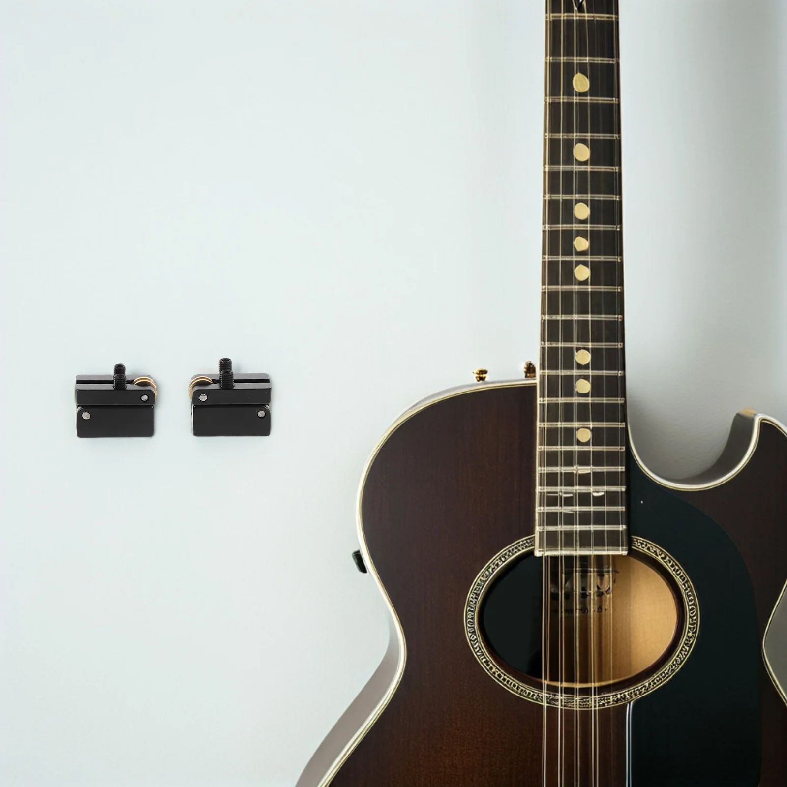 

2Pcs Headless Electric Guitar Tailpiece Roller Bridge Saddles Replacement Parts for Smooth String Movement and Stable Tremolo