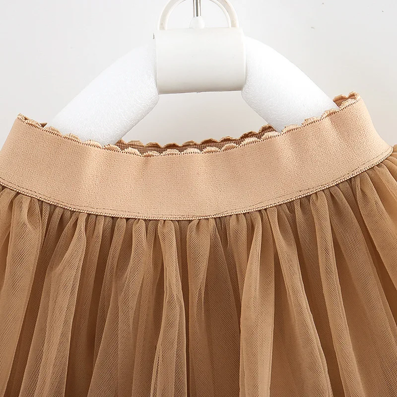 DE PEACH Summer Spring Baby Girls Fluffy Tulle Tutu Skirts Children Ball Gown Skirt Toddler Kids Princess Party Dance Clothes