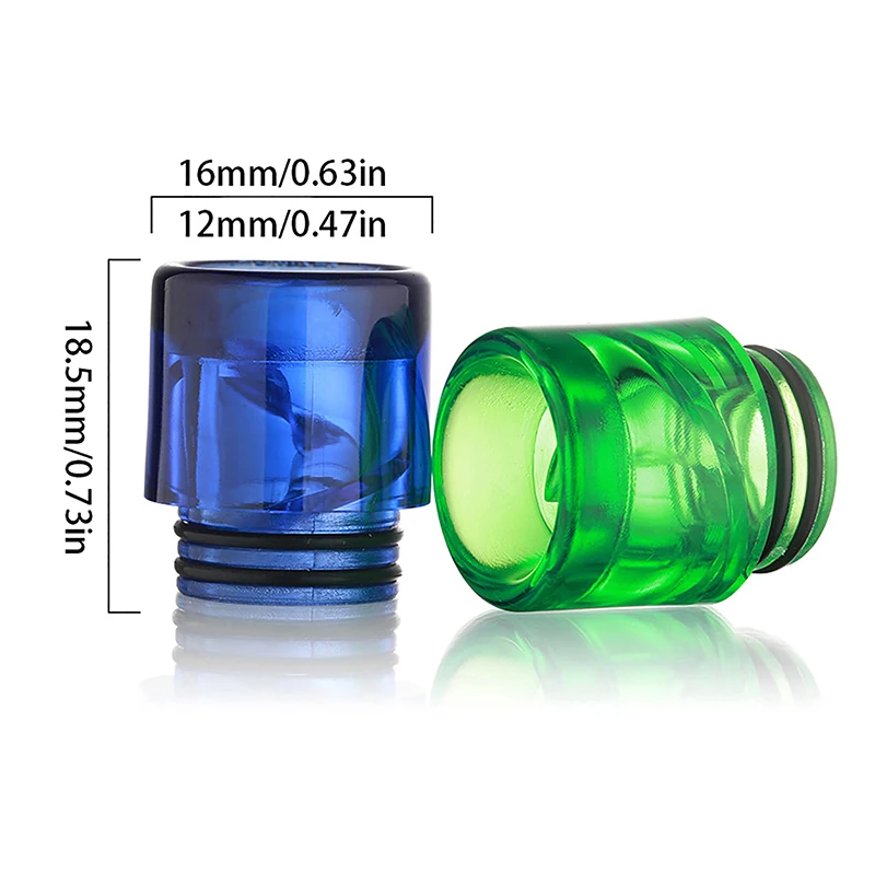 

1pcs Resin 810 Resin Hardware Drip Nozzle Anti Scald Straw Joint Acrylic Spiral Dripper Mouthpiece Drip Tip