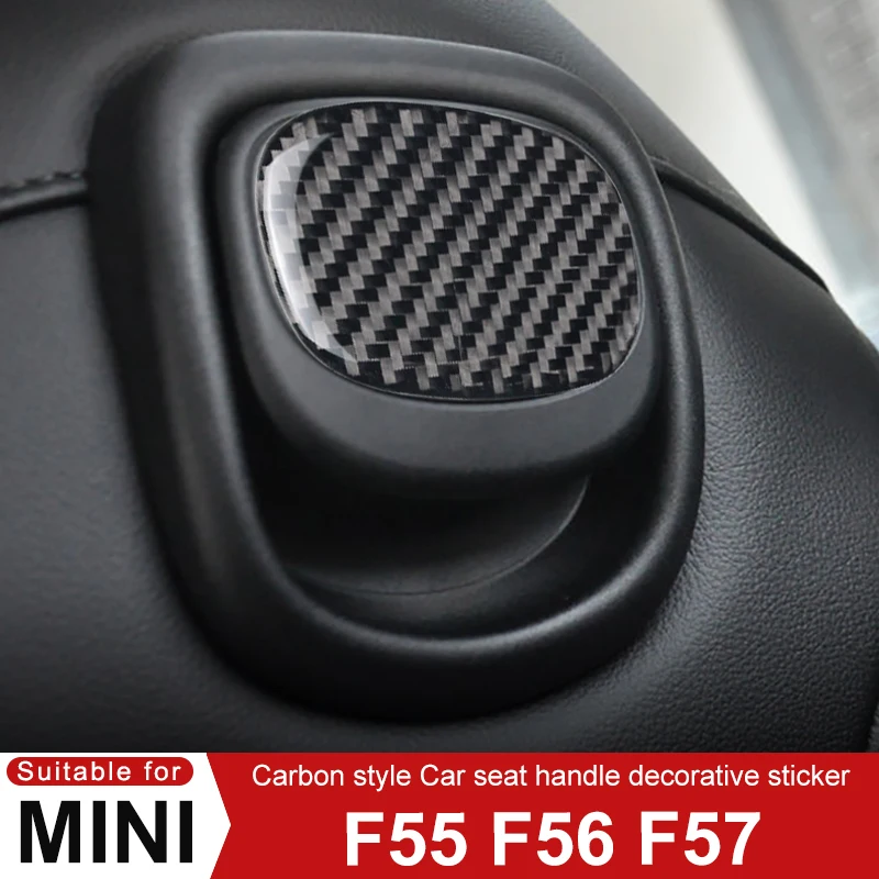 

Для MINI ONE Cooper S JCW F55 F56 F57 ручка автомобильного сиденья декоративная наклейка карбоновый стиль аксессуары для модификации интерьера