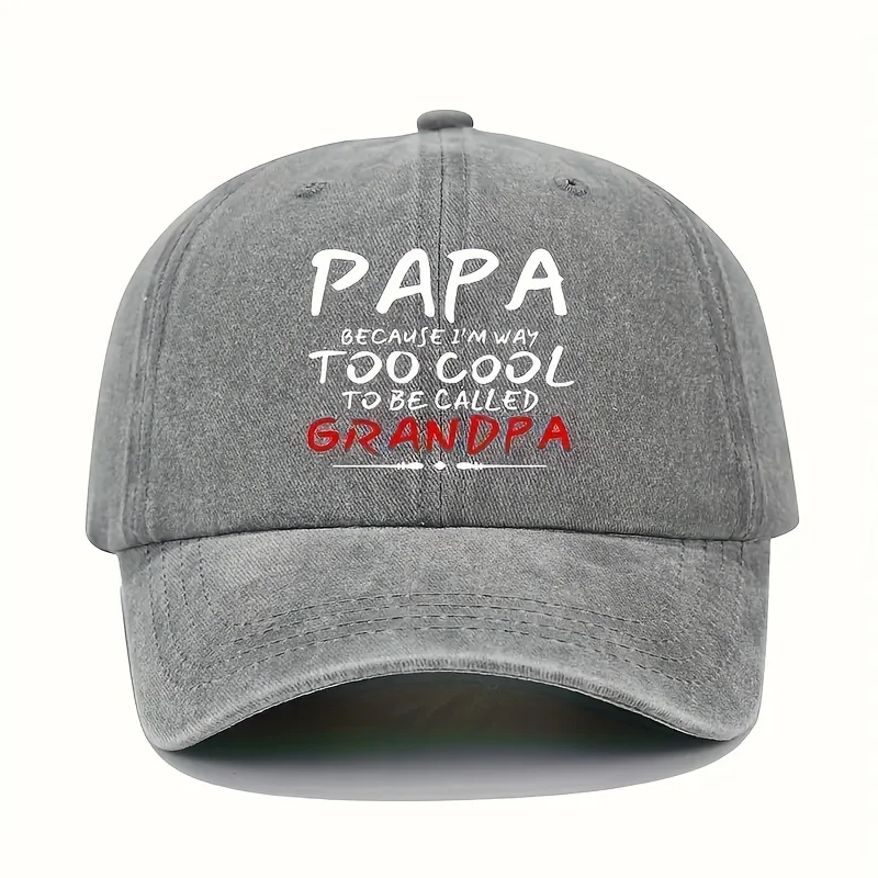 قبعة بيسبول مغسولة - بابا رائعة جدًا - مناسبة للرياضة والسفر والاستخدام اليومي - أغطية رأس عصرية، وأعياد الميلاد، وهدايا العطلات