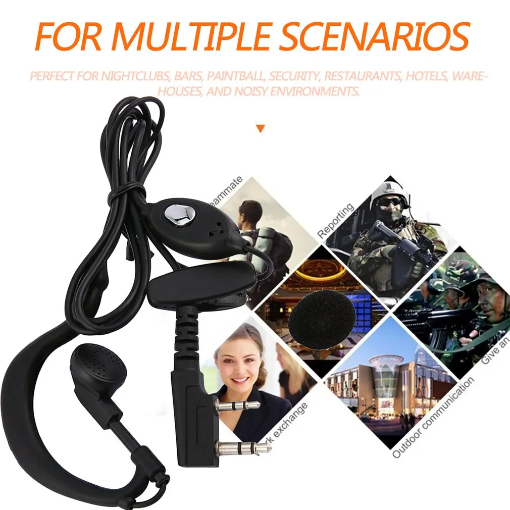 Set cuffie originali per Baofeng UV 5r auricolare Radio Walkie Talkie cuffia Mic microfono 888S uv5r UV 5RA UV 5RE UV82