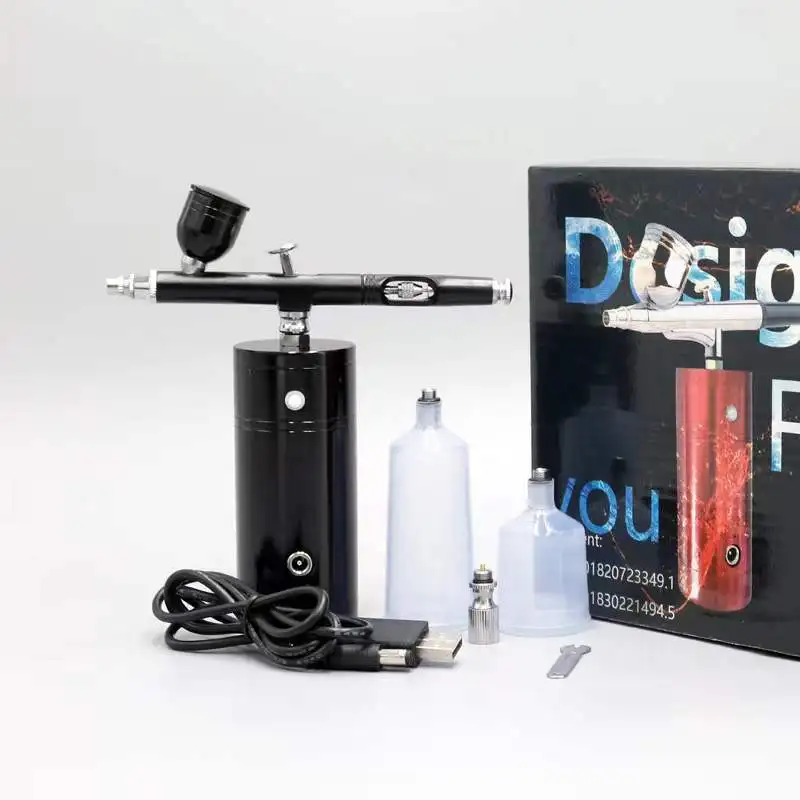 Portable Mini Rechargeable 1.3mm Nozzle Size High-Pressure Electric Airbrush Gun for Nail Art Power Spray Guns view 6
