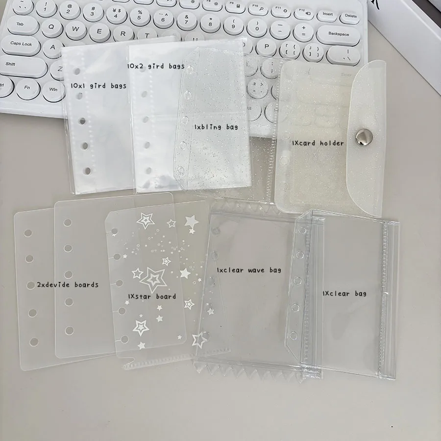 Sharkbang 9 Stück/Packung M5-Zubehör, Karten-Taschenhalter, komplettes Set verschiedener Ordnerhalter, 10 Stück Hüllen, Bling-Taschen – Detail 8