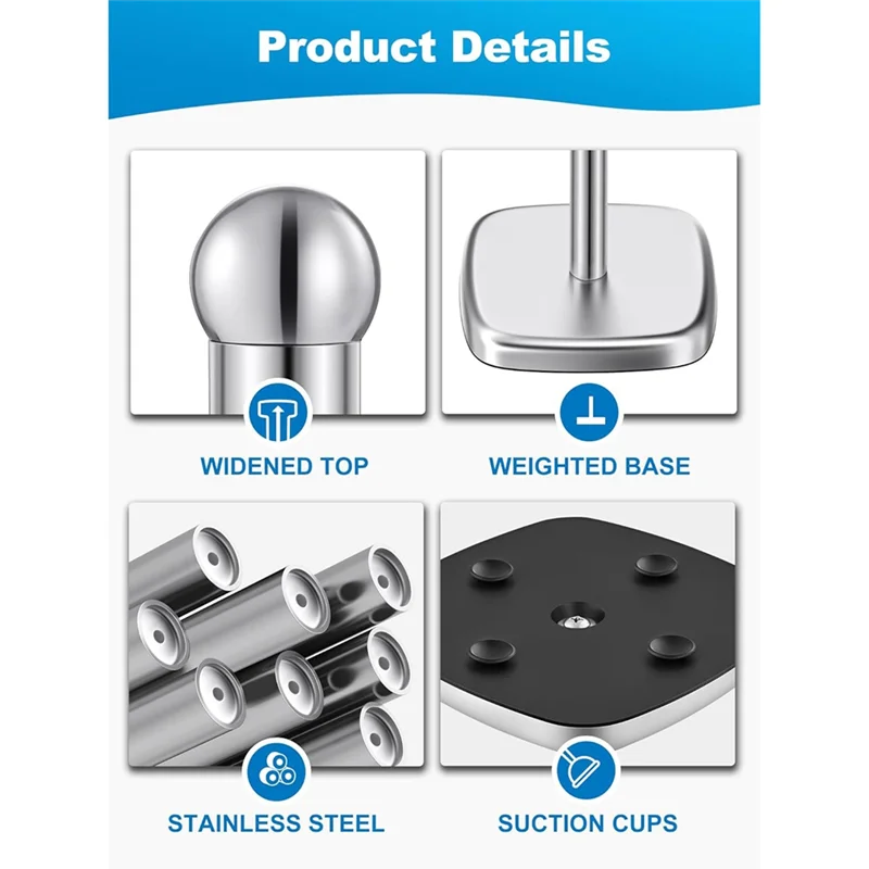 

1 шт. держатель для бумажных полотенец стоячий кухонный держатель для рулонов для столешницы с присоской-B51B