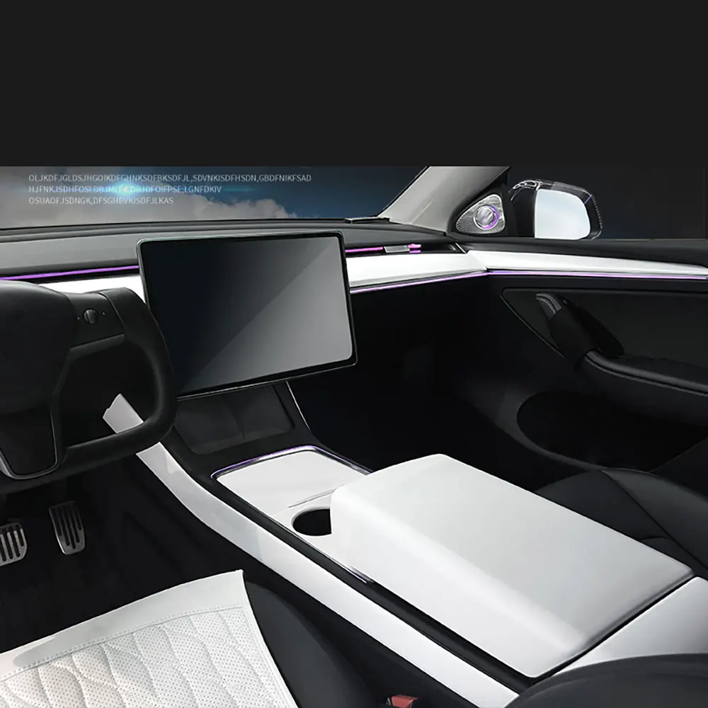 

Rear kick cover Center Console Pannel Trim For Tesla Model 3(2016-2022) Model Y(2020-2024)ABS Interior Decorative Strips