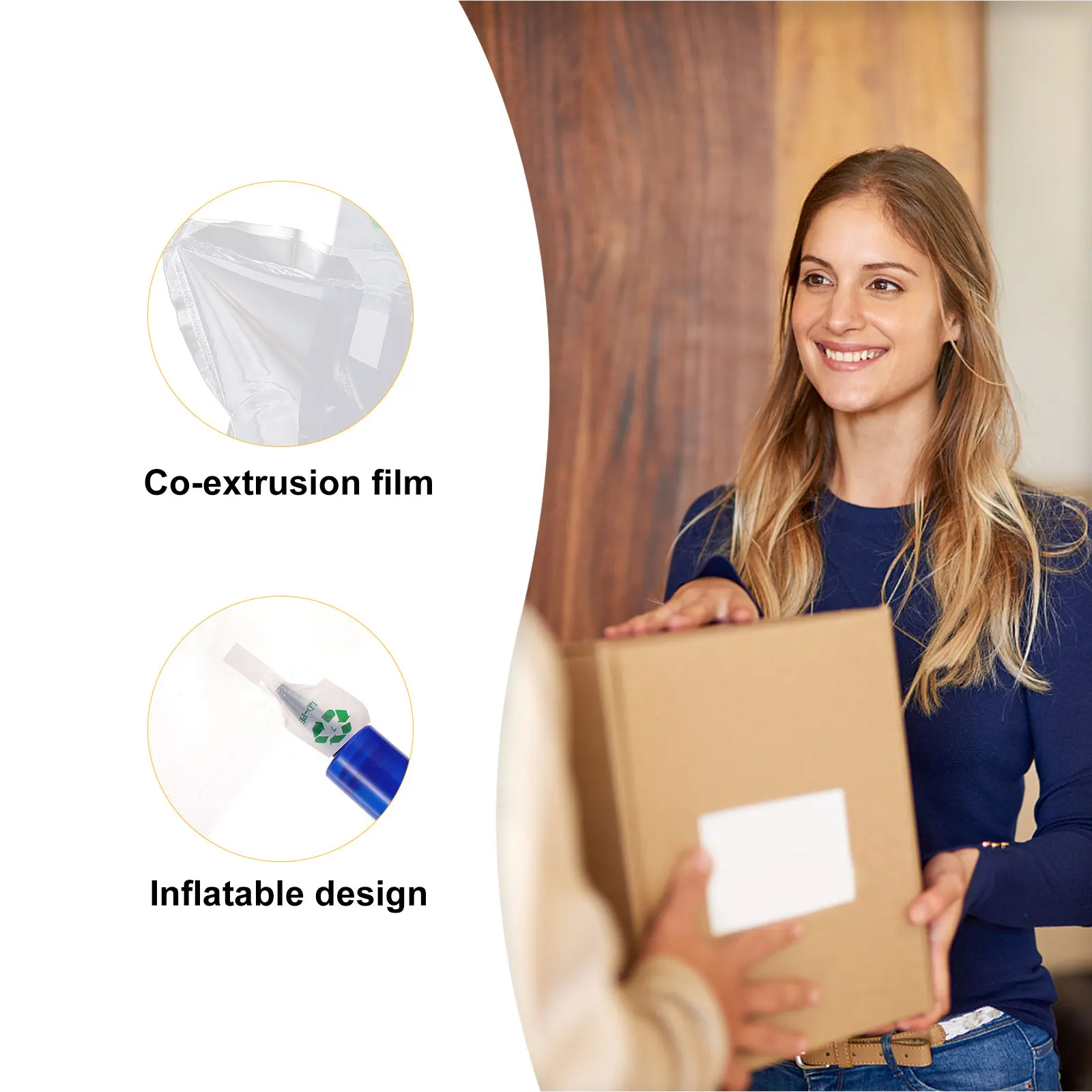 

30pcs Inflatable Lightweight Packaging Protection Anti-Collision Sturdy Cushion Film For Wine Glass Shipping
