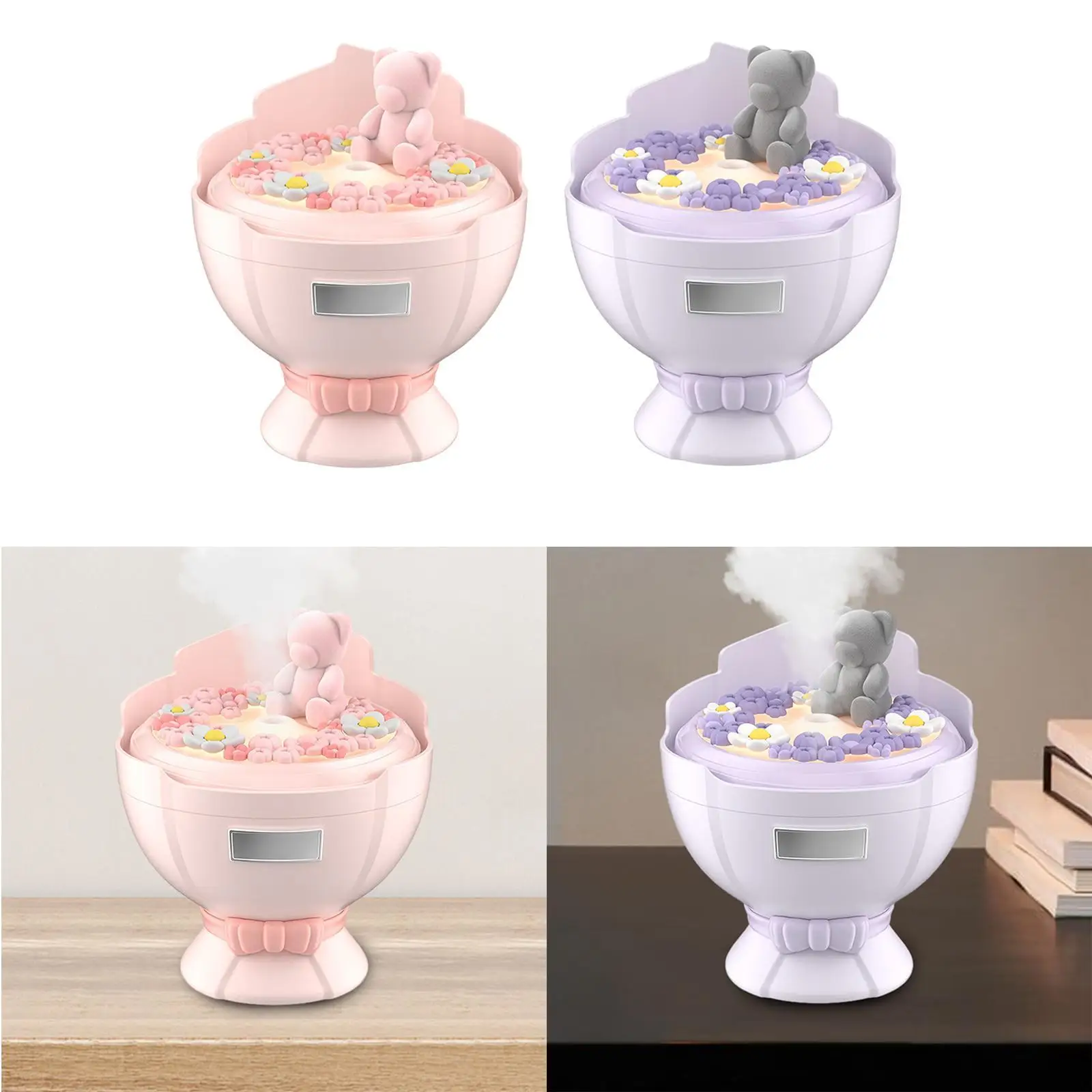 Essential Oil Diffuser LED Lights Aroma Diffuser Mist Humidifier Small Air Humidifier for SPA Office Yoga Housewarming Fireplace