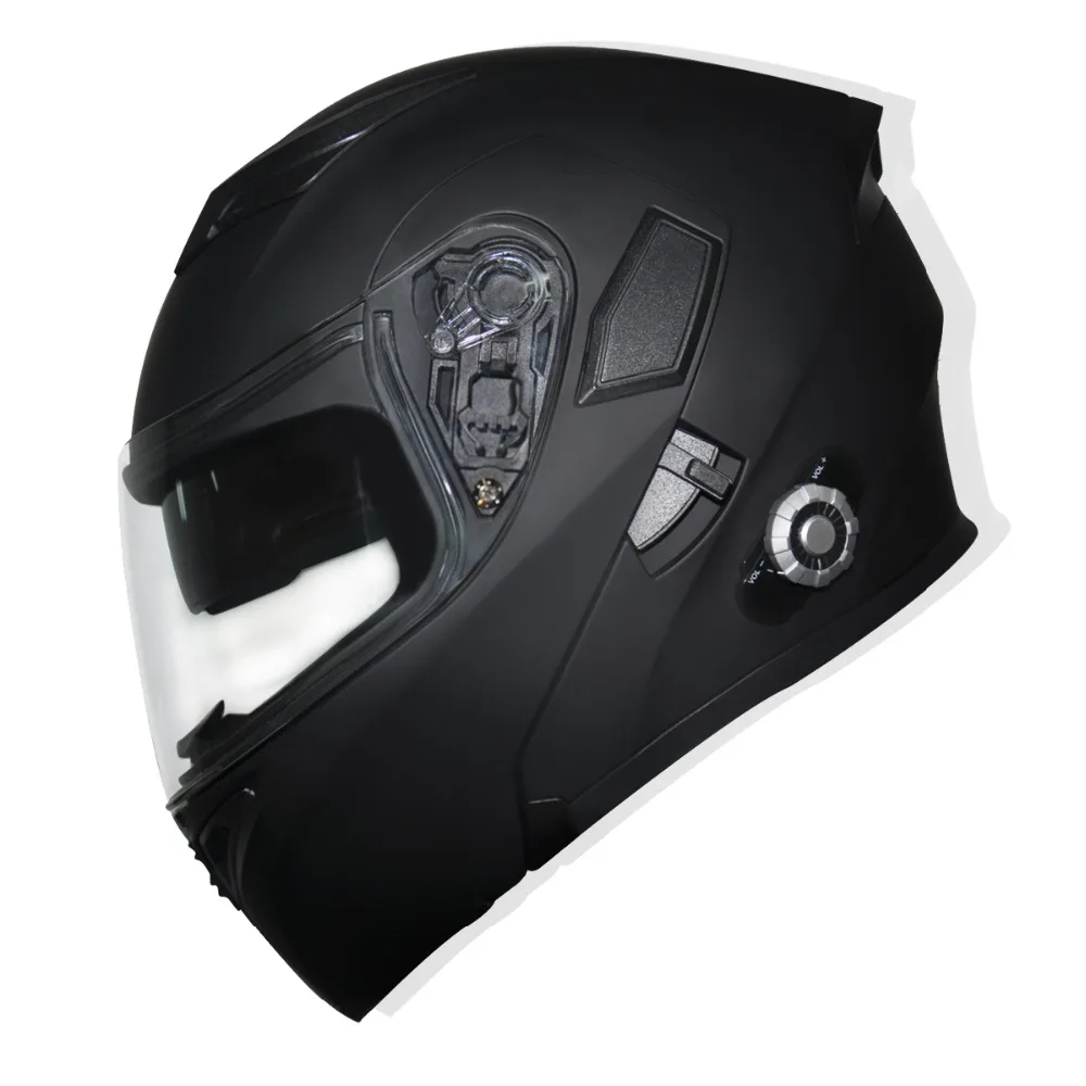 

motorbike helmet design dot approved flip up 1500M range BT group-talking helmet with double visor