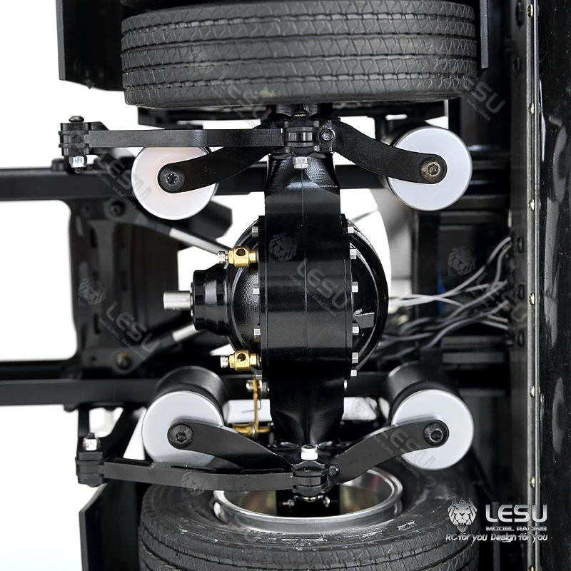 LESU 1/14 Truck Simulation Airbag Suspension Large Travel Shock Absorber System X-8004 X-8005 dla modelu ciężarówki Tamiya Traction