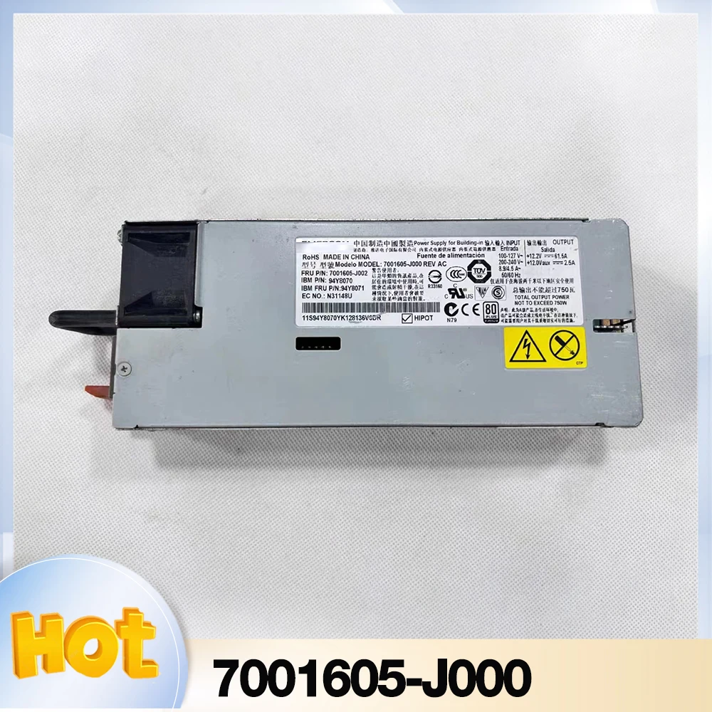 7001605-J000 750W For Emerson IBM X3650M4 355M4 Power Supply 94Y8070 94Y8086