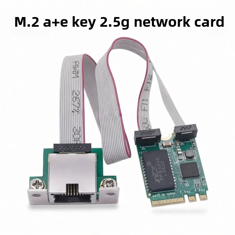 

M.2 A+E Key 2.5G Ethernet Adapter Card RTL8125B Chipset, M2 2500Mbps Gigabit Network Card for Soft Router