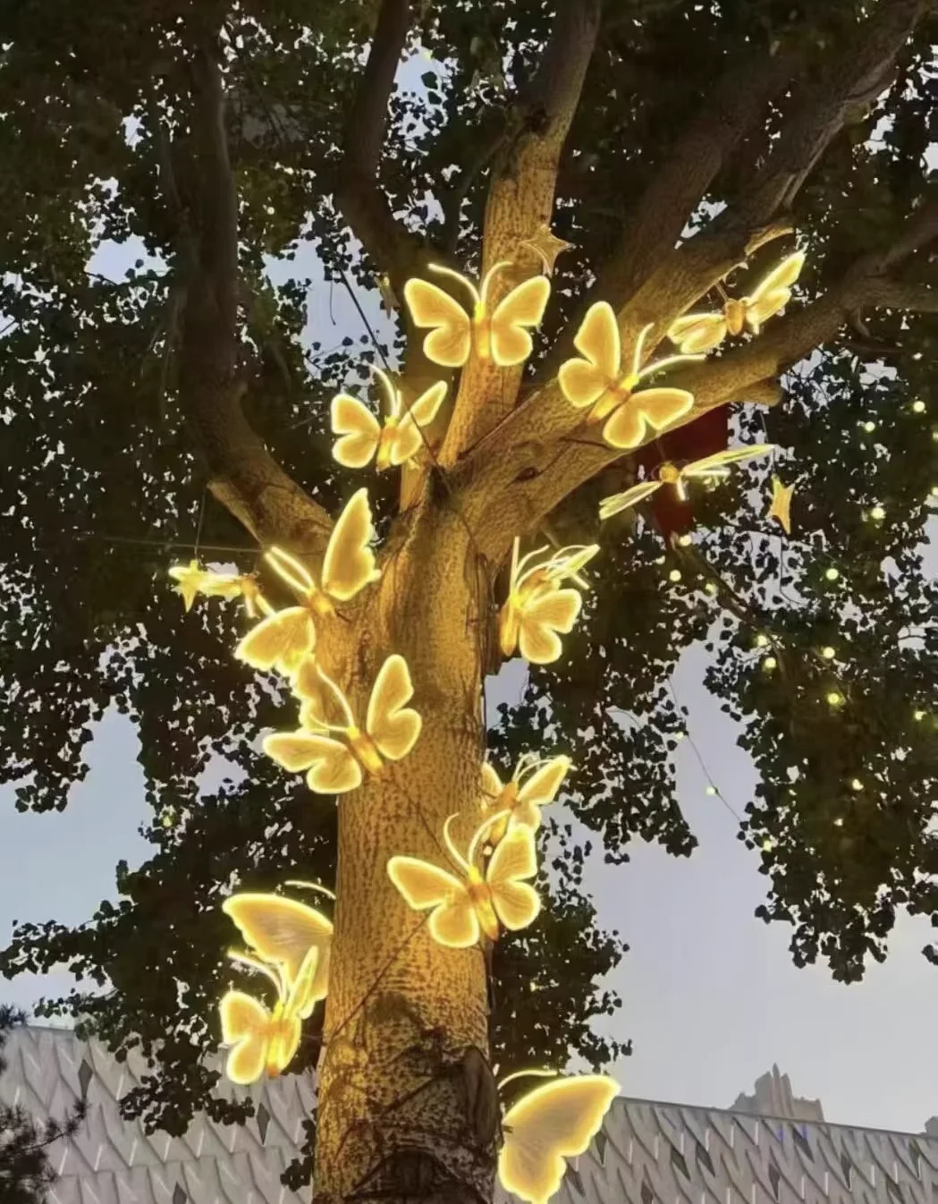 2pcs Party Props Dynamic Butterfly Landscape Light for Park Mall Courtyard Outdoor Lighting Scenic Spot Decor Waterproof
