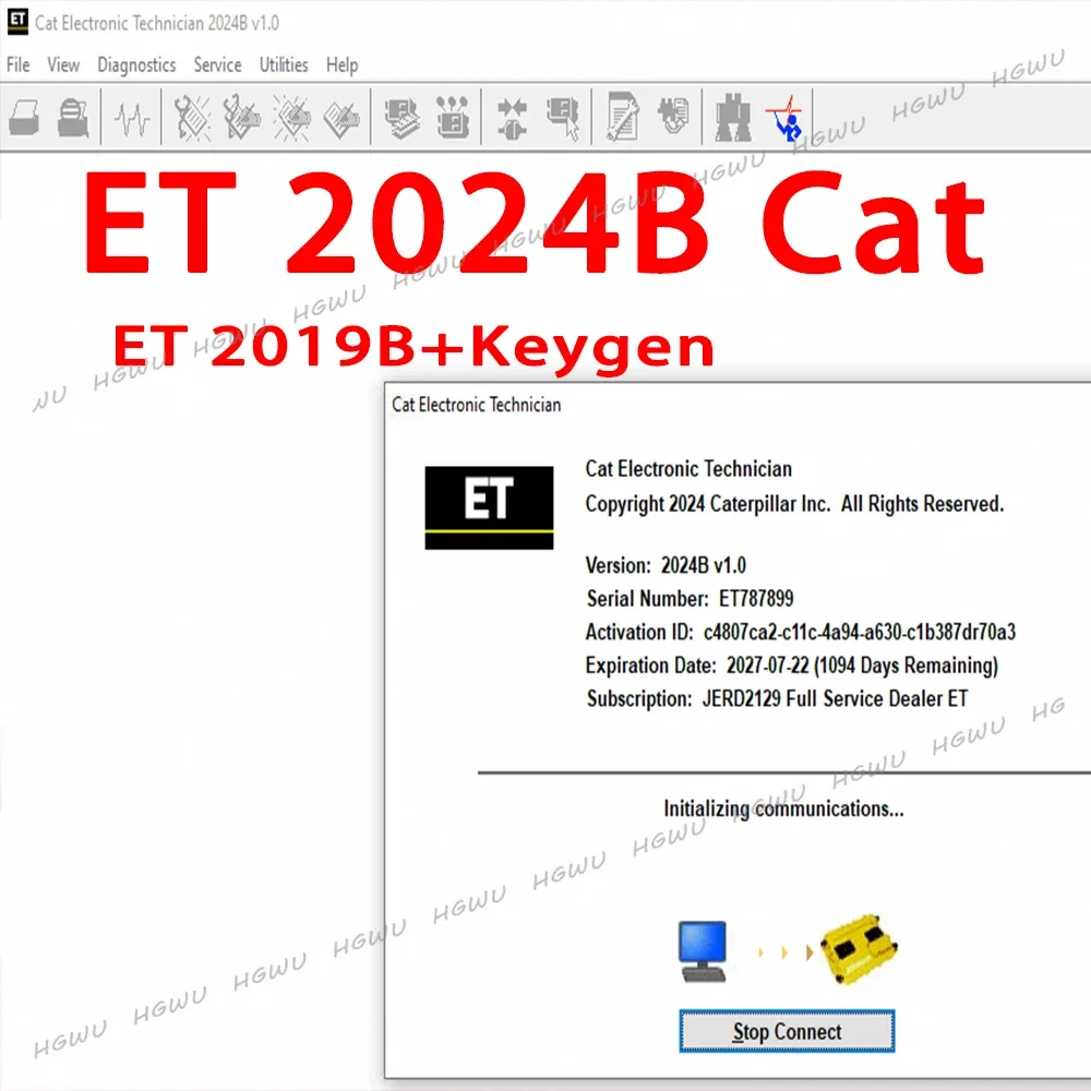 For Cat ET 2024B CAT ET 2019B+Keygen Electronic Technician Diagnostic Software