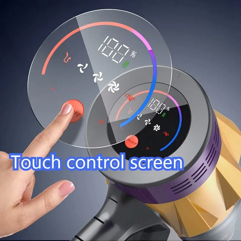 MPQU V22 60kPa draagbare draadloze stofzuiger 650W borstelloze motor touchscreen verwijderbare batterij 1,2L stofbeker 50min looptijd