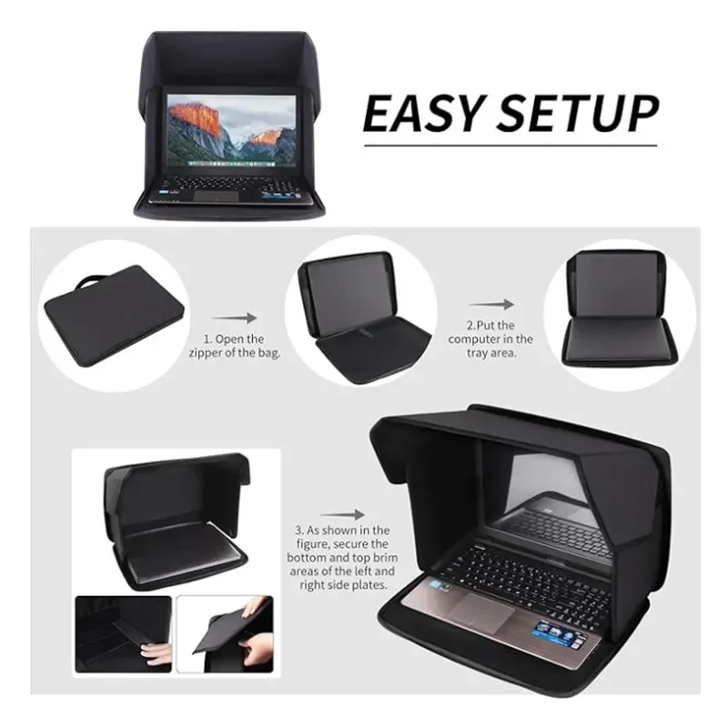 

Portable Folder Laptop Sun Shade Privacy Screen Hood for MacBook Pro Air Lenovo Dell HP Notebook Computer Sunshade Outdoor Work