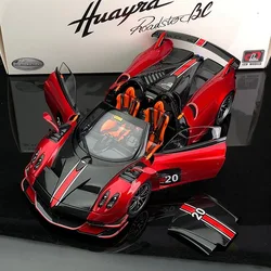 Pagani Huayra BC-modelo deportivo de aleación para niños, vehículo de carreras de Metal fundido a presión, modelo de colección, simulación de luz de sonido, juguete para regalo, 1:18