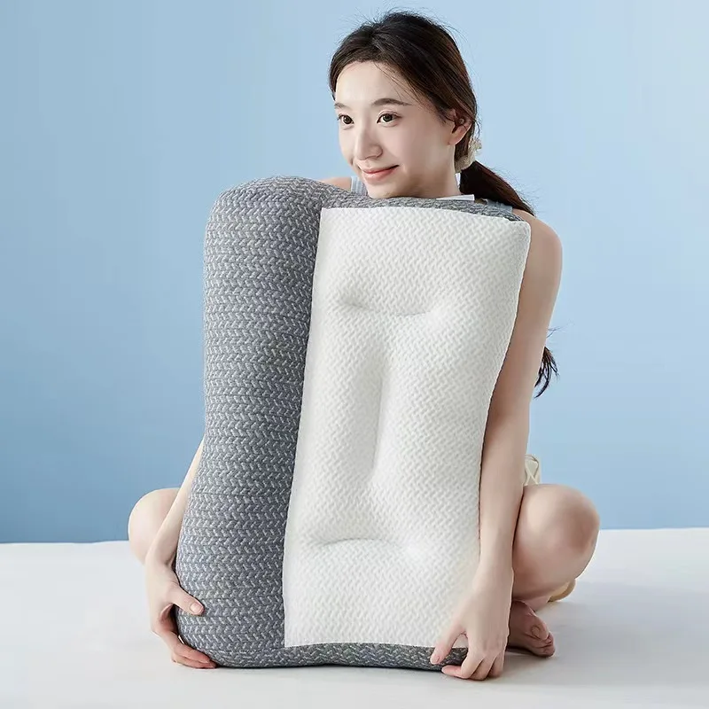 48X74Cm Japanese Orthopedic Neck Pillow Non Collapse Medium-Low-High Massage Pillows Rebound Cervical Pillow for Side Sleeping