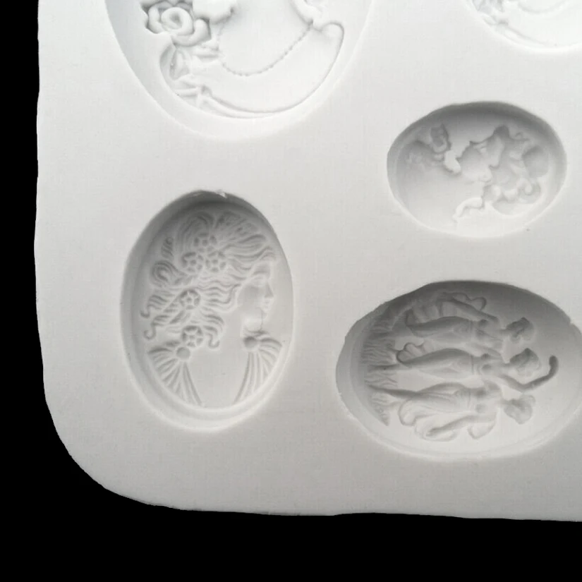 Cameo Collection Portrait Silikon Sugarcraft Form, Fondant Kuchen Dekorieren Werkzeuge – Detail 3