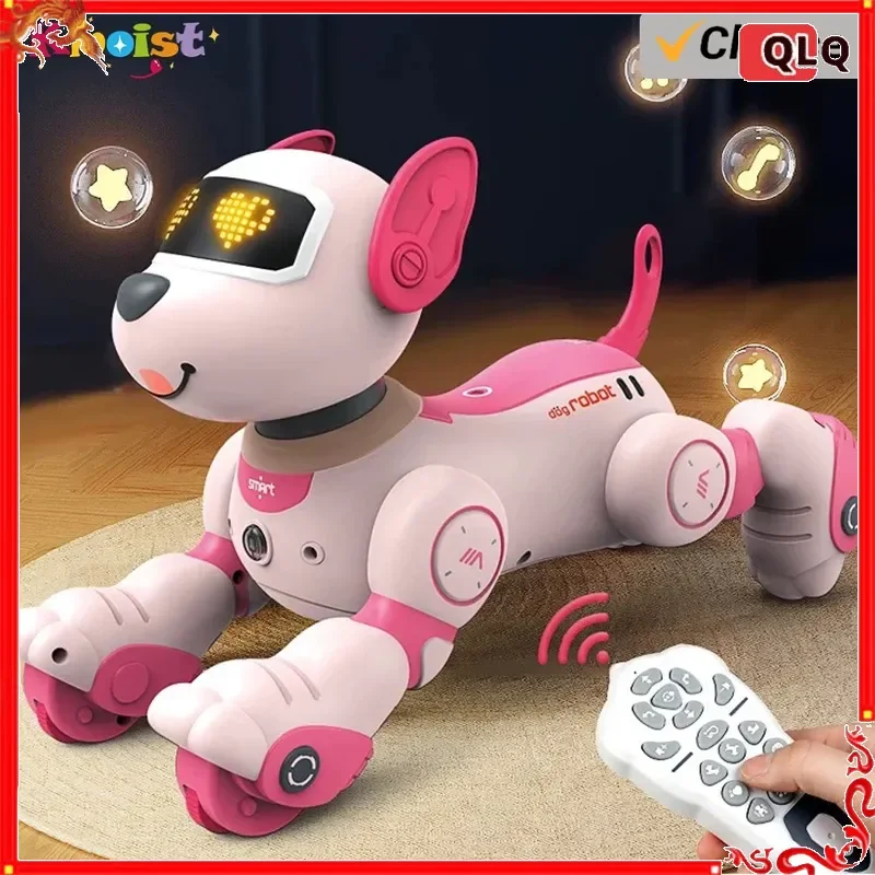 

RC Robot Dog Electronic Intelligent Ai Programmable Smart Children Toy Multi-Functional with Sound Led Eyes Dancing Toys for Boy