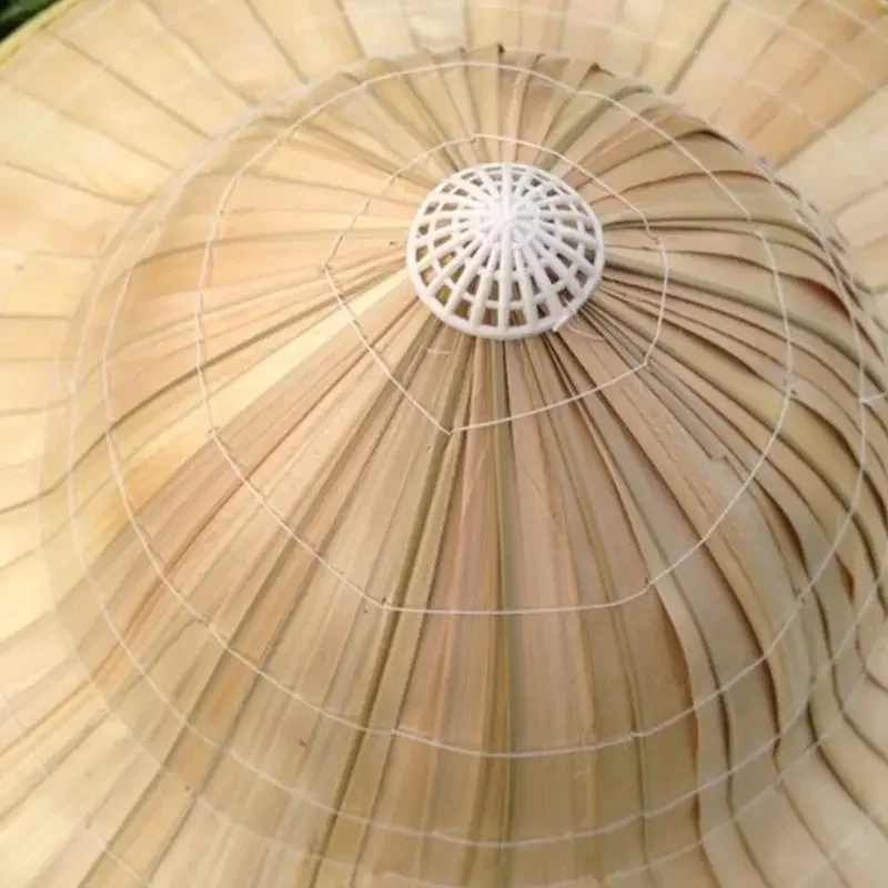 

Bamboo Sun Cap for Adult Wide Brim Farmer Hat Breathable Asian Oriental Cap Bamboowoven Straw Hat Outdoor Laboring Cap