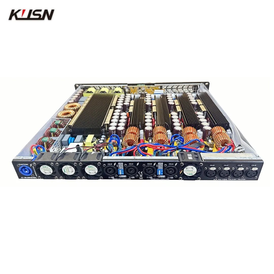 2500W x2 8 Ohm CLASS D 1U Professional Digital Amplifier Customizable Panel Logo High Large Performance Power Stereo Amplifier