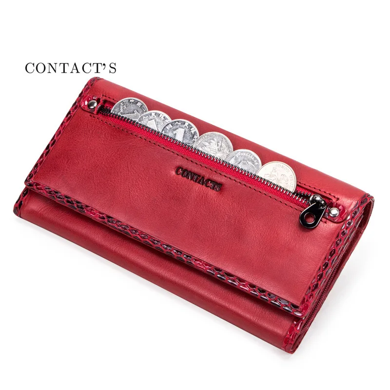 New Fashionable Large Capacity Handbag Casual Leather Wallet Female Top Layer Cowhide Handbag Women Wallets Purse Women Card Bag