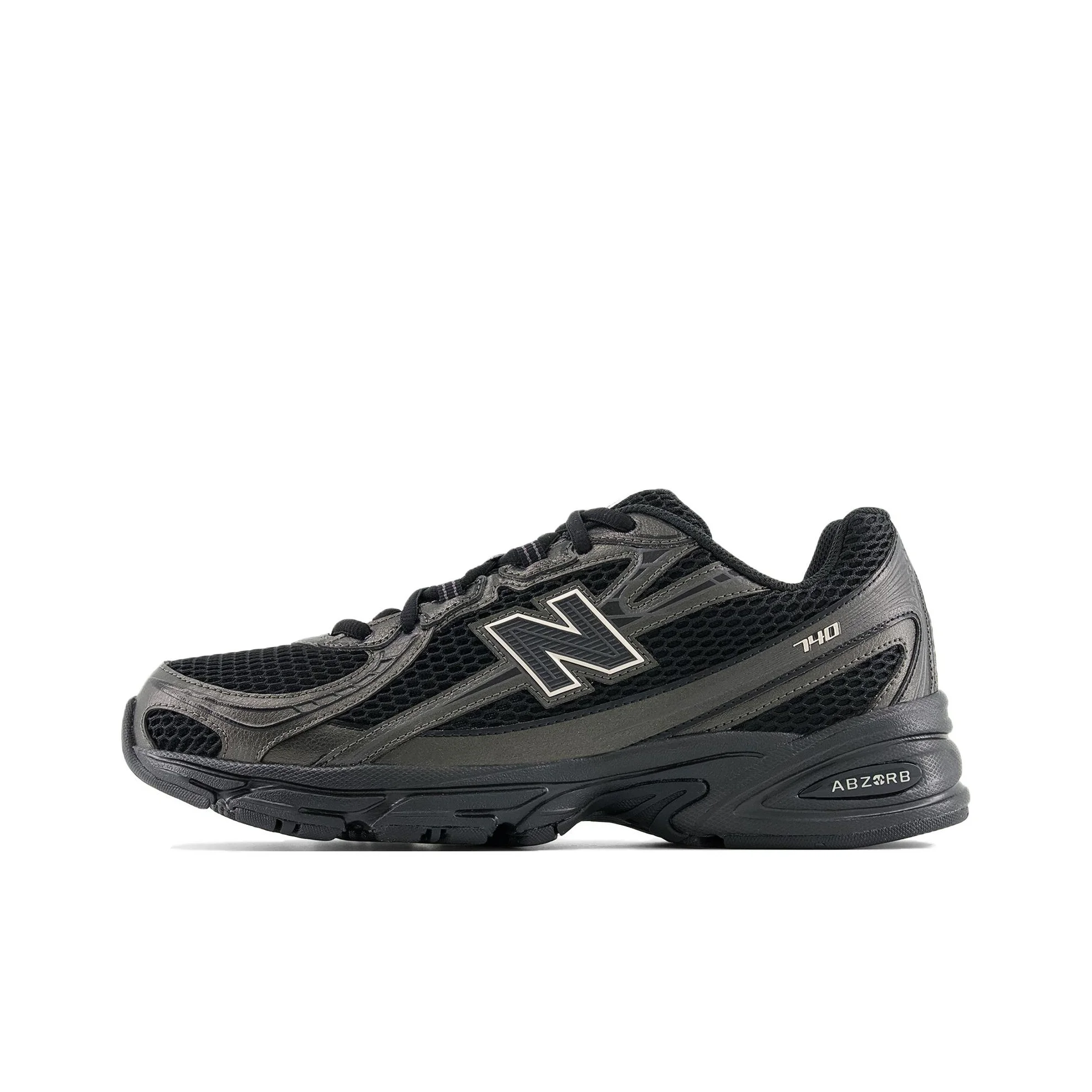 New Balance NB 740 Abrasion Resistant Breathable Height Increasing Low top Casual Shoes Unisex Black U740BR2
