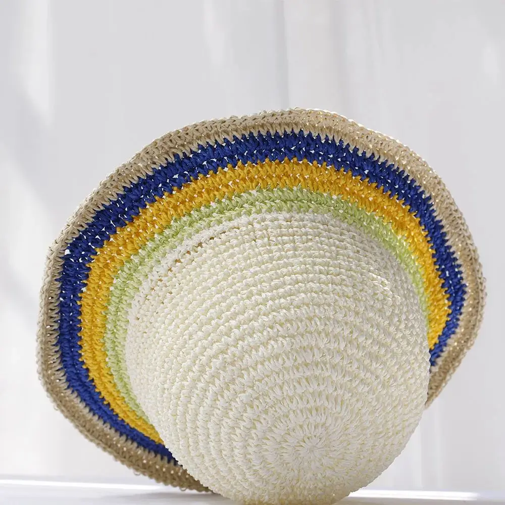 2024年新作-レディース-スト-ハット-クロシェ-ブーテットハット-uvカット-エコフレンドリー-合成繊維-おしゃれ-夏用アクセサリー