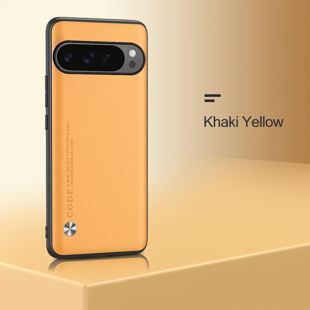 حافظة لهاتف جوجل بيكسل 10 برو XL حافظة هاتف جلدية PU عادية لهاتف Pixel10Pro XL غطاء غير لامع من السيليكون المقاوم للصدمات حافة ناعمة الغطاء الخلفي