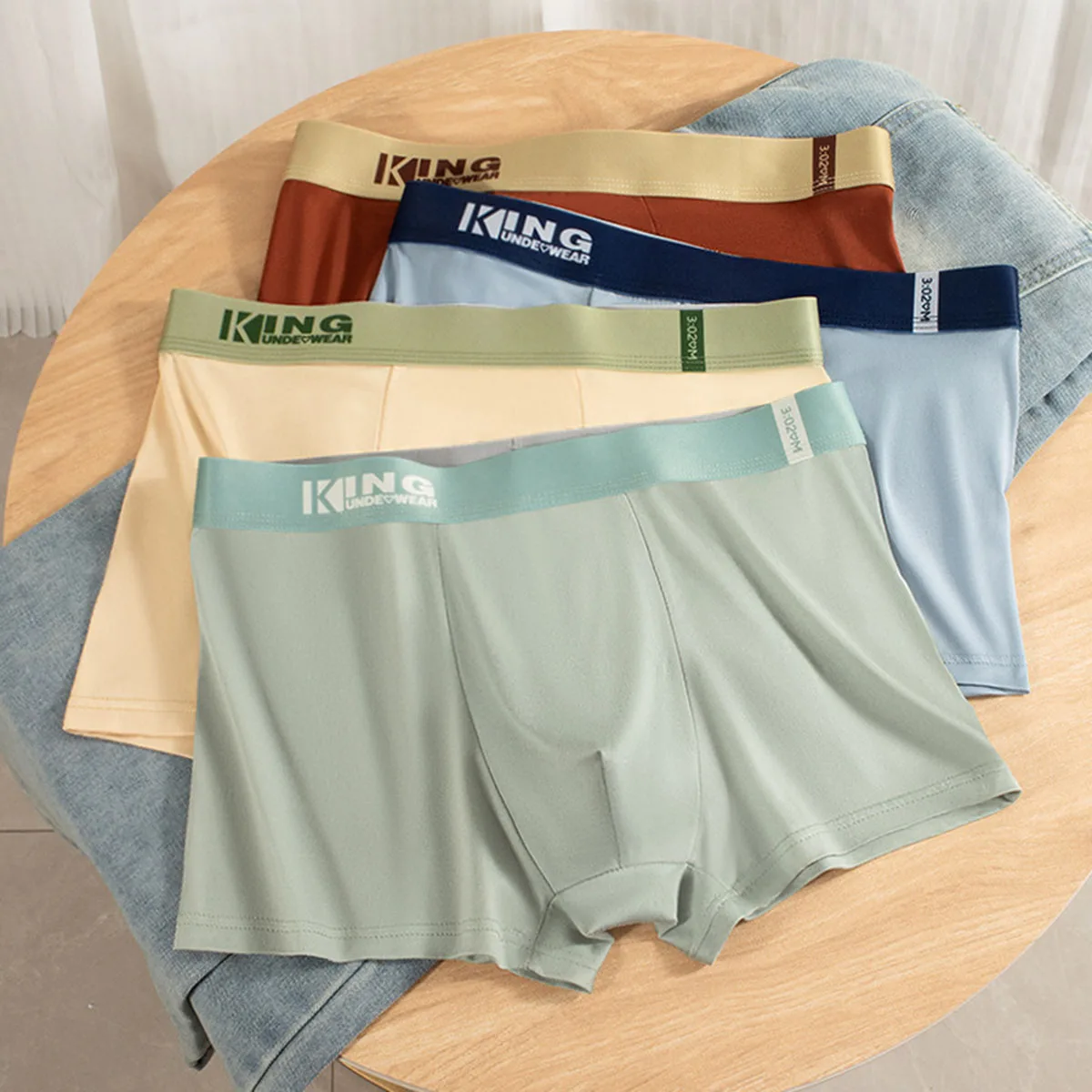 3er-Pack Sommer Dünne Eisseide Herren Boxershorts Graphen Antibakterielle Männerunterwäsche Atmungsaktive Kühle Herren-Slips Boxershorts