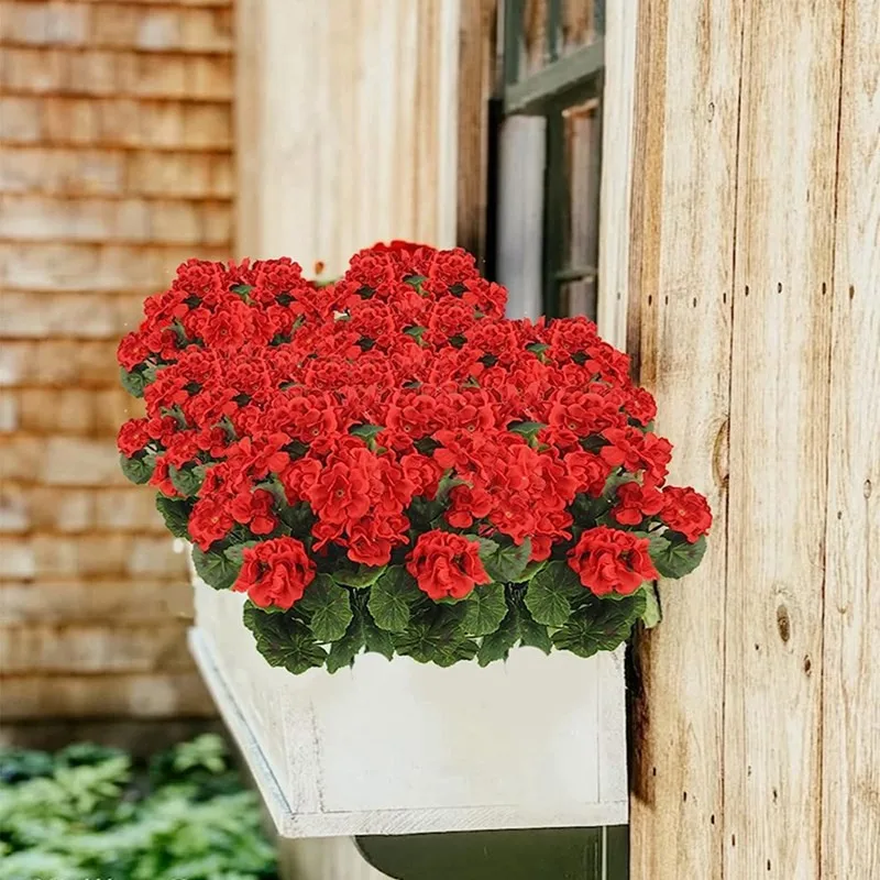 10 Stück Künstliche Blumen Pflanzen Begonienblume Hochzeits-Brautsträuße Heim- und Garten-Deko DIY Festkranz – Detail 6