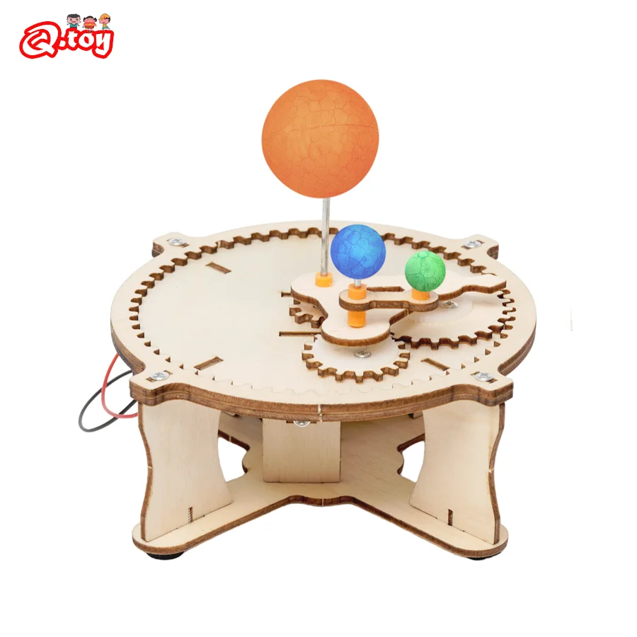 

DIY Earth Moon Sun Rotation Model Technologia Science Toys Experimental Tool STEM Kit Learning Educational Wooden Puzzle Games