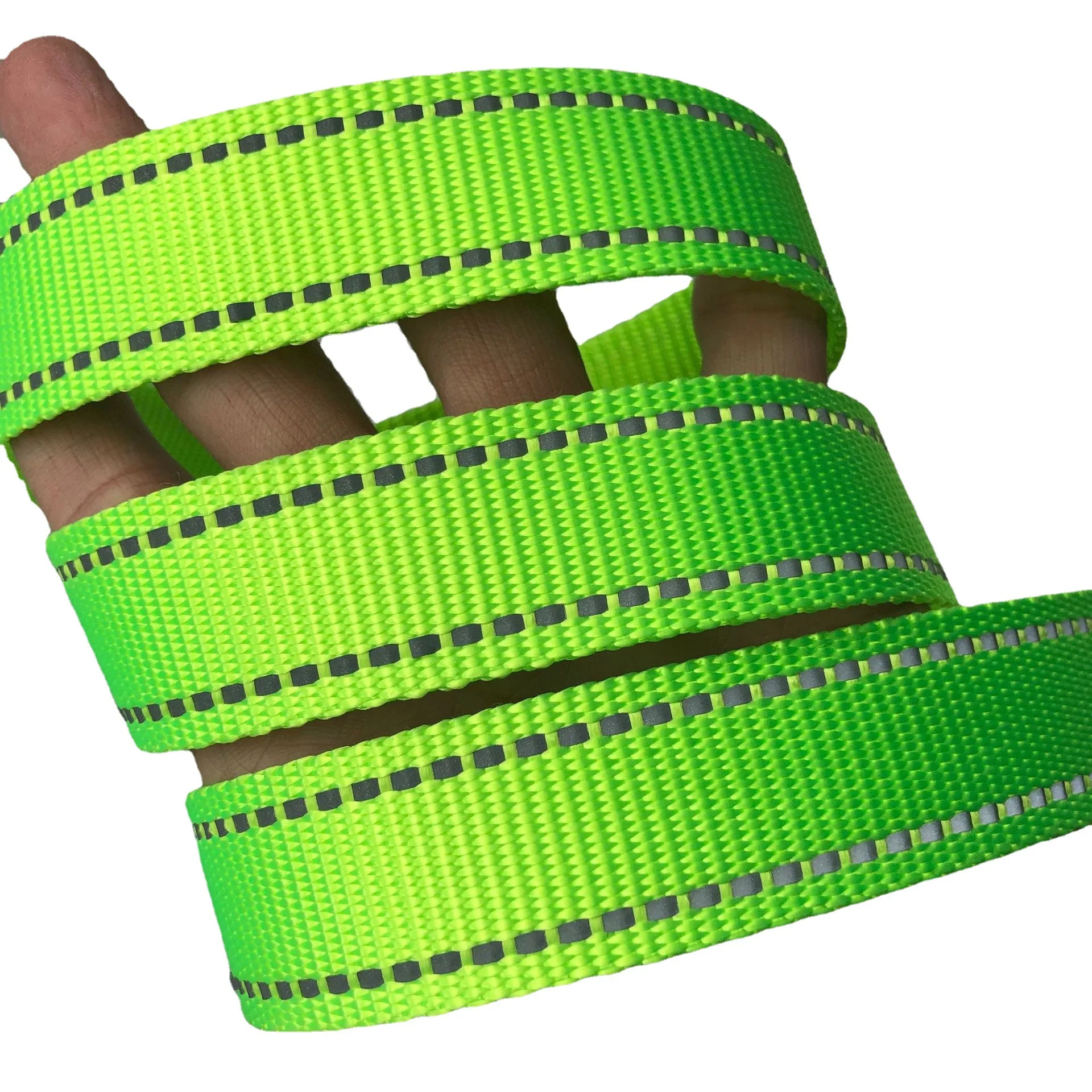 Imitation Nylon Reflective Webbing Manufacturer Colored Nylon Fitness Luggage Strap Pet Reflective Webbing