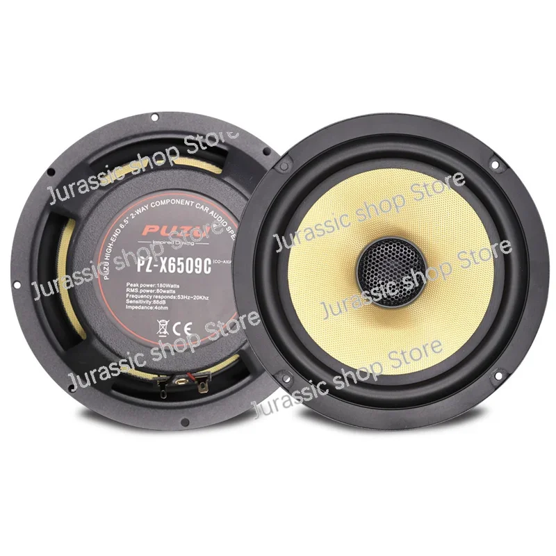

PZ-6509C 2-Way Co-Axial Car Audio Speakers with 180W Output Power Glassfiber Cone Deep Bass Sound Quality