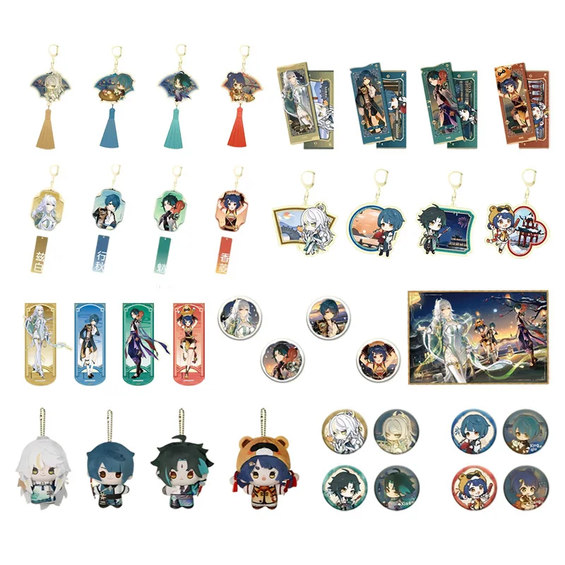 

Sunsyea Genshin Impact Official Merch MiHoYo Original Authentic XHLD Acrylic Stand Keychain Xiao Zibai Xingqiu Xiangling